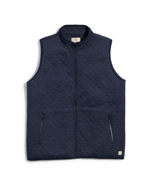 Navy / XS Custom Marine Layer Men's Corbet Full Zip Vest - Corporate Gifts