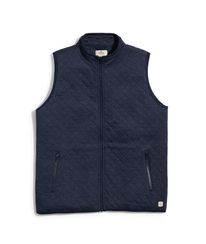 Navy / XS Custom Marine Layer Men's Corbet Full Zip Vest - Corporate Gifts