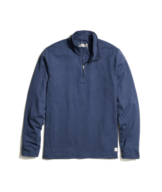 XS / Navy / Mens Custom Marine Layer Re Spun Sport Quarter-Zip - Corporate Gifts