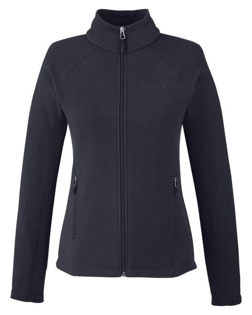 Black / XS Custom Marmot Ladies Rocklin Fleece Jacket - Corporate Gifts