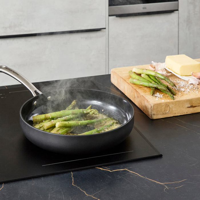 28cm Aluminium Non-Stick Frying Pan on an induction hob
