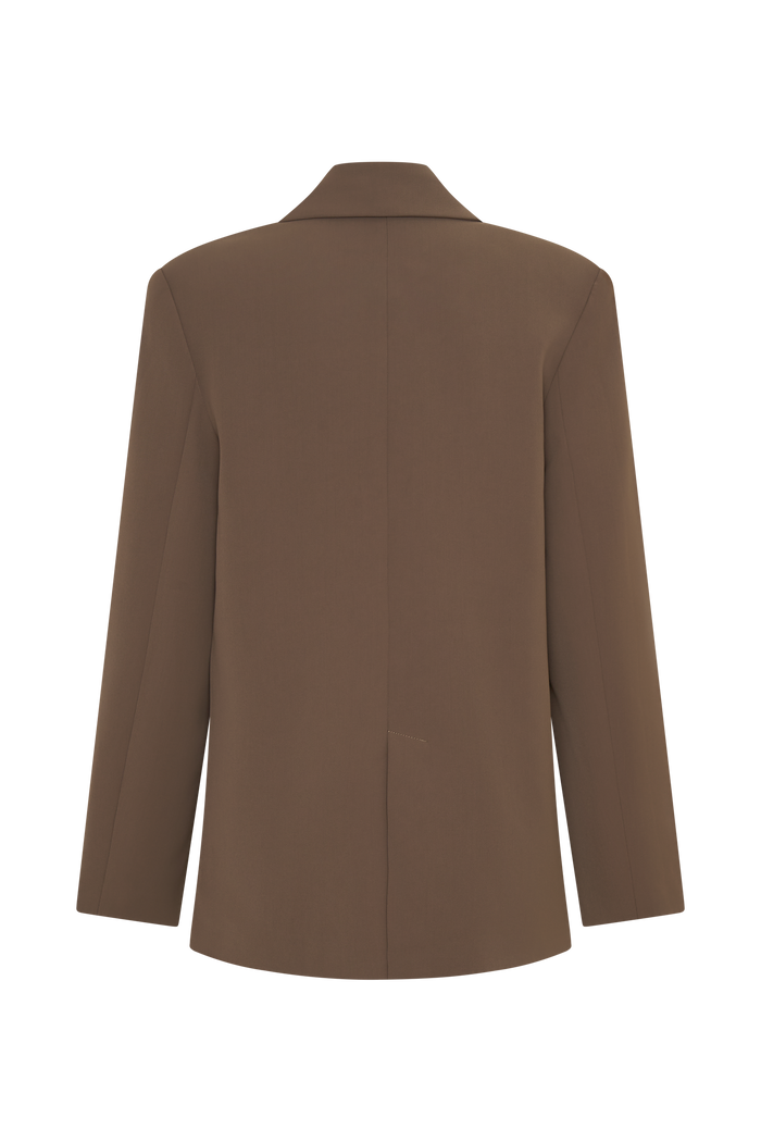Mateo Oversized Blazer - Cacao Brown