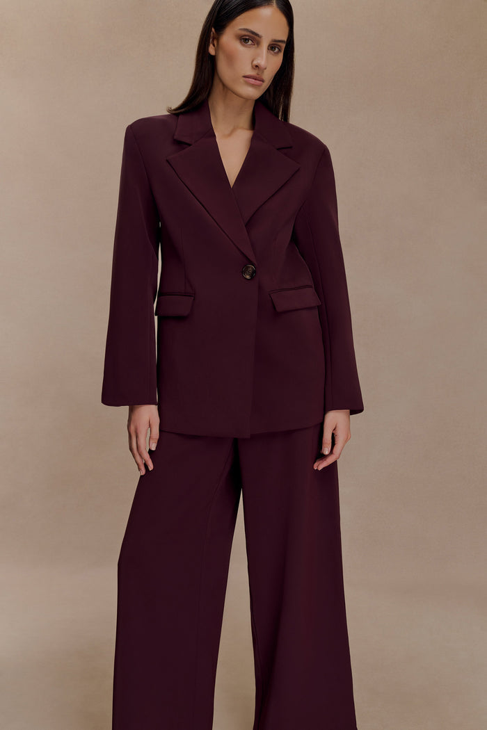 Mateo Oversized Blazer - Mahogany