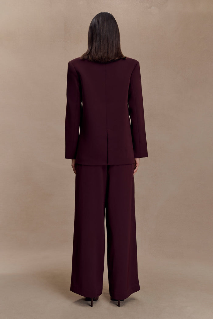 Mateo Oversized Blazer - Mahogany
