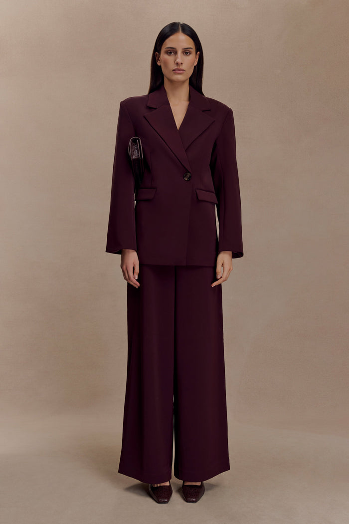 Mateo Oversized Blazer - Mahogany