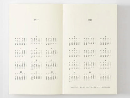 MD Notebook Monthly Diary B6 Slim 2027