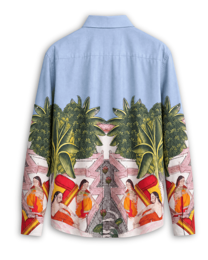 Naymish Men Shirt — Medieval Backyard — Blue — Signature Wear - Naymish Designs