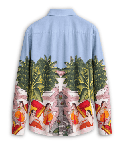 Naymish Men Shirt — Medieval Backyard — Blue — Signature Wear - Naymish Designs