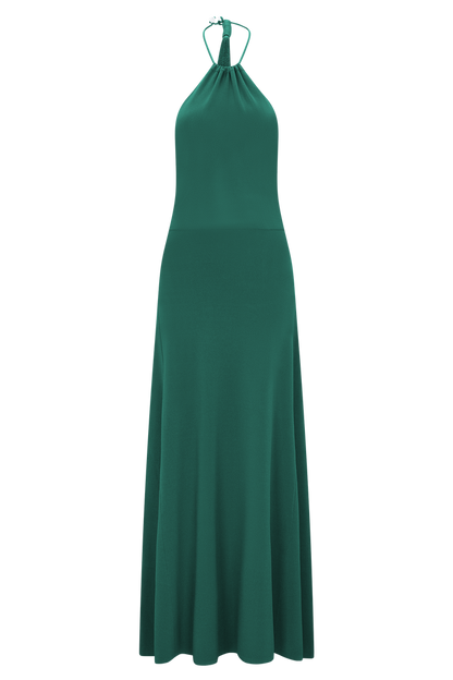 Meg Halter Tassel Maxi Dress - Emerald