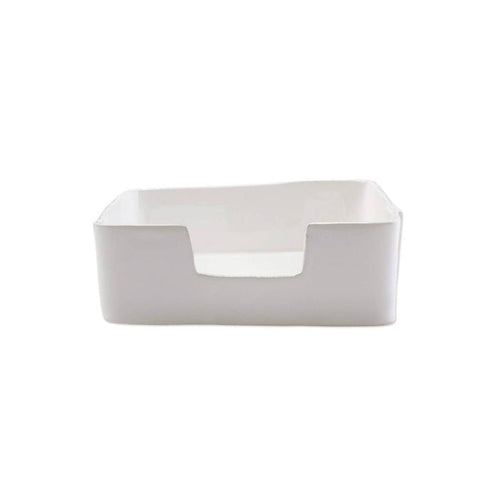 VIETRI Inc. Melamine Lastra White Dinner Napkin Holder