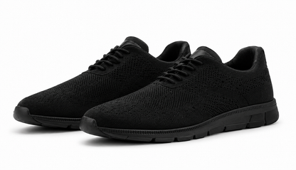 Men's Black Knit Sneaker Shoe