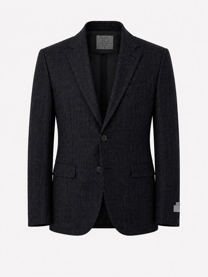 Men's Fashion Stretch Blazer - Midnight Shadow