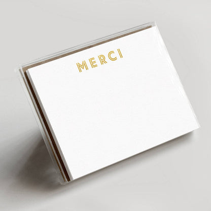 Merci Flat Note Boxed Set (White)