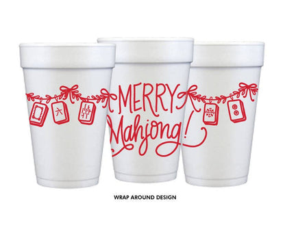 Natalie Chang Merry Mahjong | Christmas Cups & Napkins (ALL)