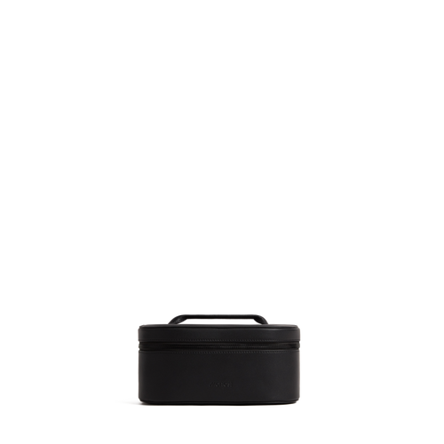 Carbon Black (Vegan Leather) Scaled | Metro Cosmetic Case in Carbon Black