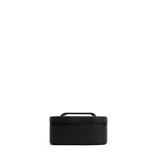 Carbon Black (Vegan Leather) Scaled | Metro Cosmetic Case in Carbon Black