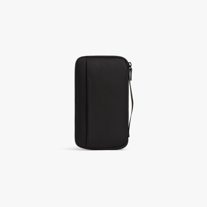 Carbon Black | Back view of Metro Travel Wallet in Carbon Black