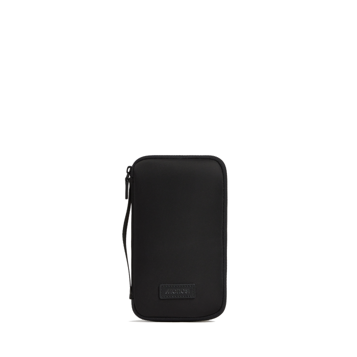 Carbon Black Scaled | Front view of Metro Travel Wallet in Carbon Black