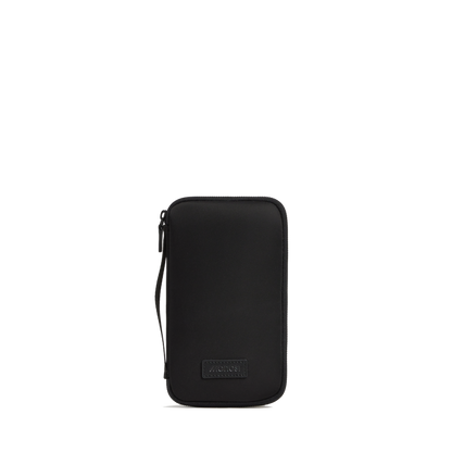 Carbon Black Scaled | Front view of Metro Travel Wallet in Carbon Black