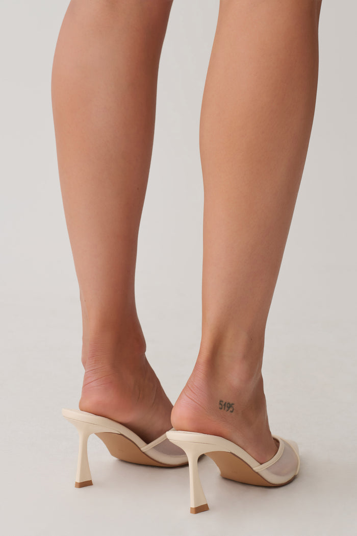 Micah Mesh Pointed Heel - Ivory