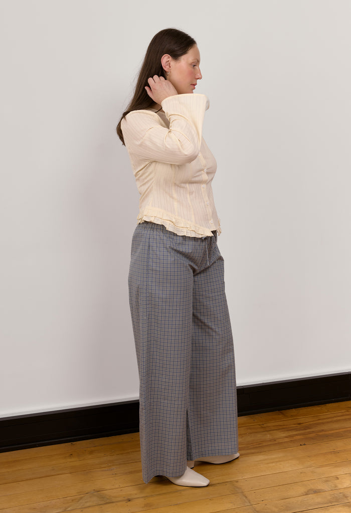 Mid-Rise Pant Laguna Check