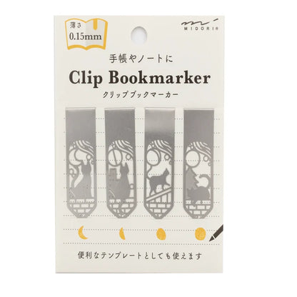 Midori Clip Bookmarker - Cat & Moon