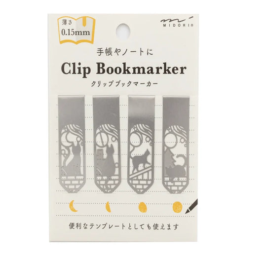 Midori Clip Bookmarker - Cat & Moon