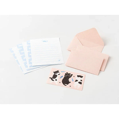 Midori Mini Letter Set - Hungry Cat