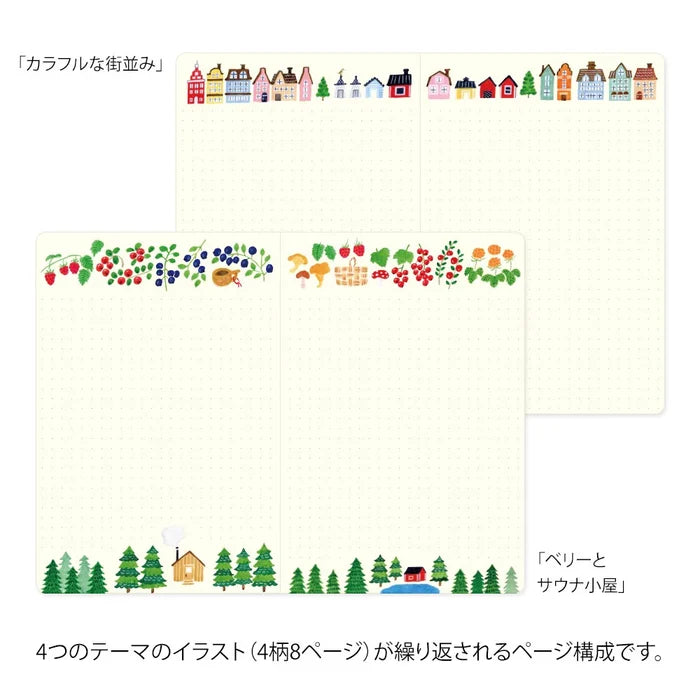 Midori Yuru Log Notebook B6 - Scandanavia