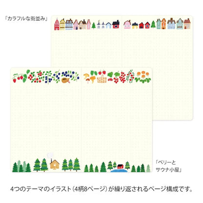 Midori Yuru Log Notebook B6 - Scandanavia