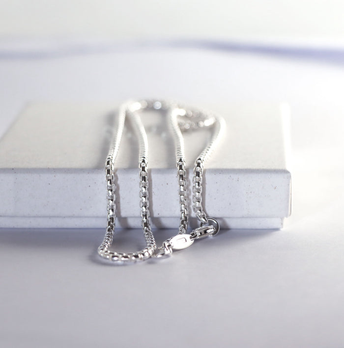 Mila Man Halsband Herr, Box kedja 2,5 mm | 925 silver