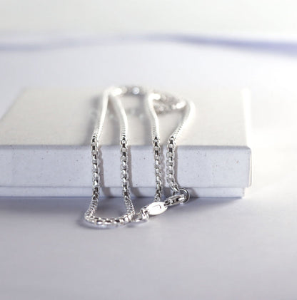 Mila Man Halsband Herr, Box kedja 2,5 mm | 925 silver