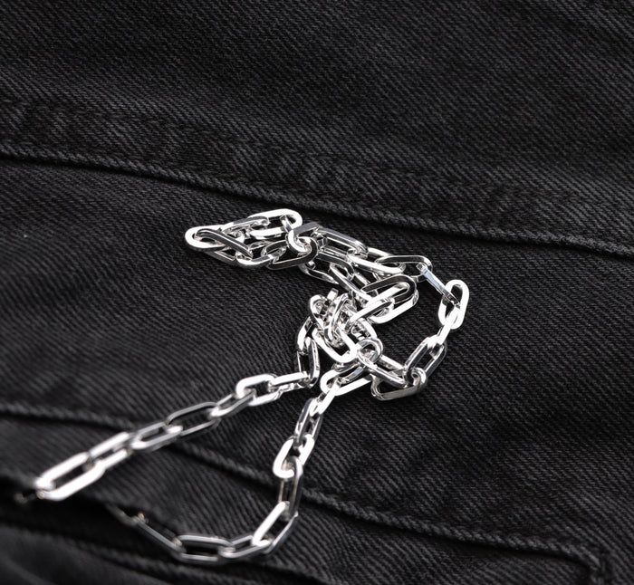 Mila Man Paperclip Kedja halsband, Herr | 925 silver