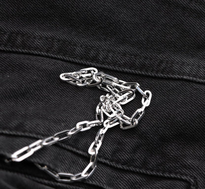 Mila Man Paperclip Kedja halsband, Herr | 925 silver