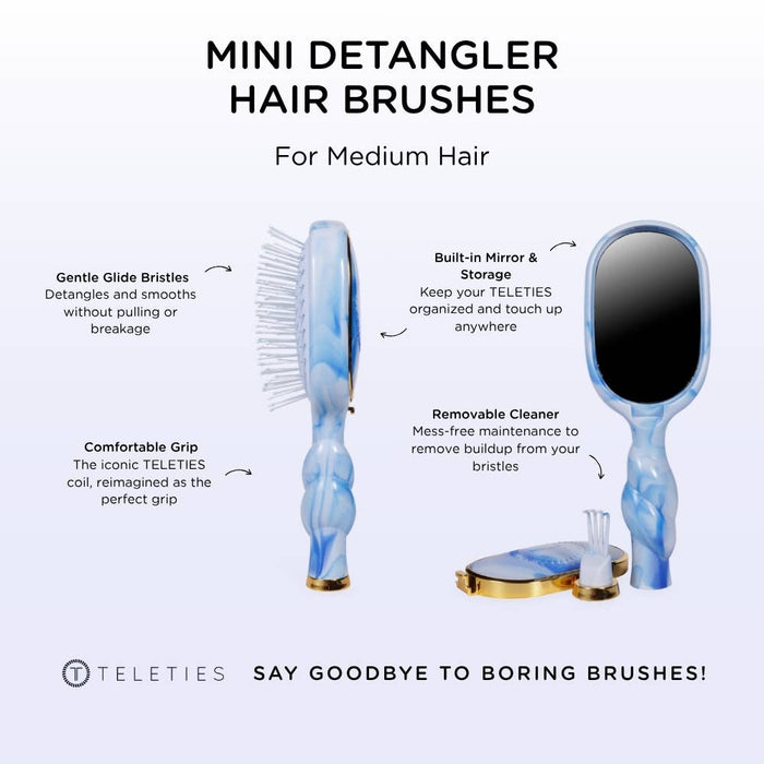 TELETIES Mini Detangler Brush | Medium | Tide & True