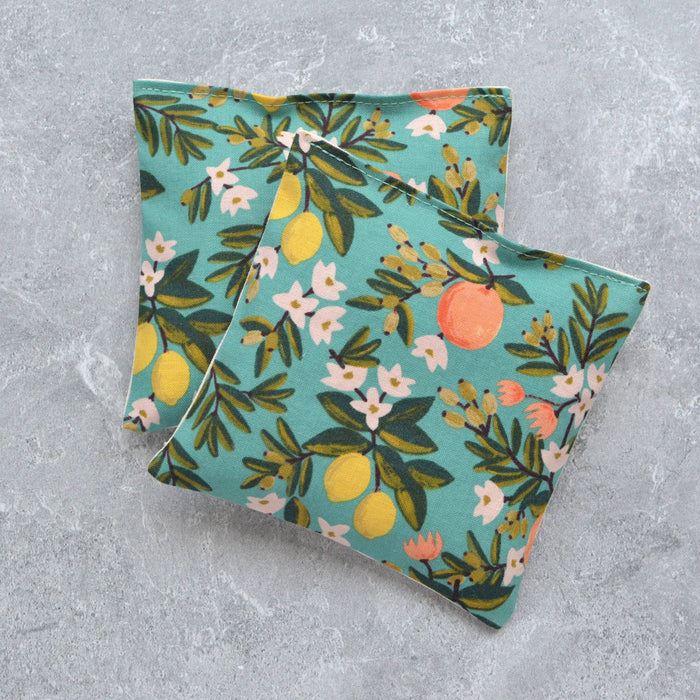 Minor Thread - Citrus Grove Botanical Teal Cotton Lavender Sachet Bundle
