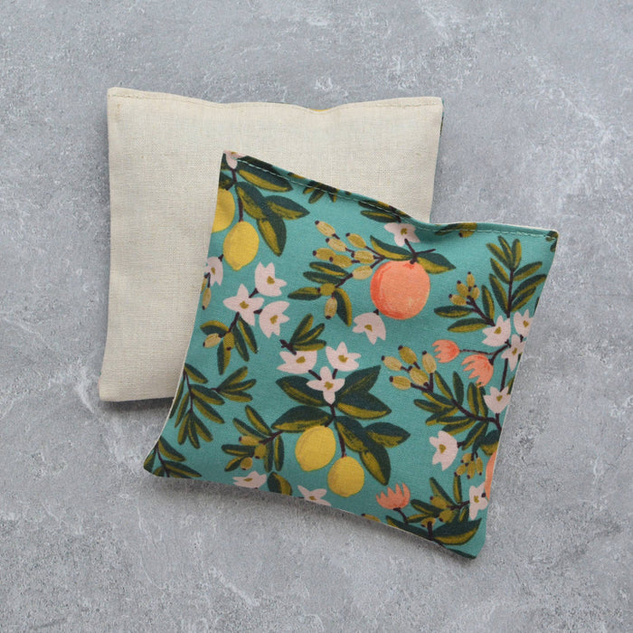 Minor Thread - Citrus Grove Botanical Teal Cotton Lavender Sachet Bundle