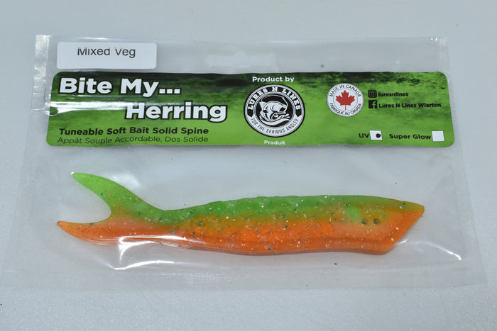 bite my herring artificial salmon trout cut bait