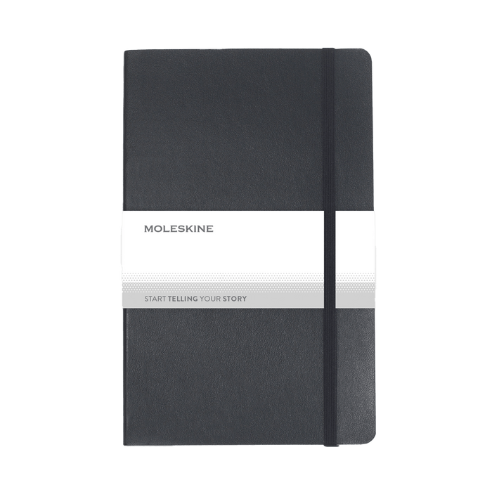 Black Custom Moleskine Soft Cover Ruled Notebook - Large - Corporate Gifts
