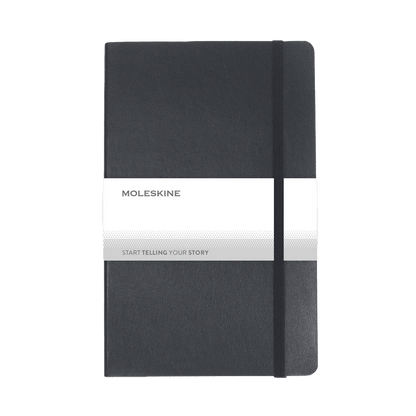 Black Custom Moleskine Soft Cover Ruled Notebook - Large - Corporate Gifts