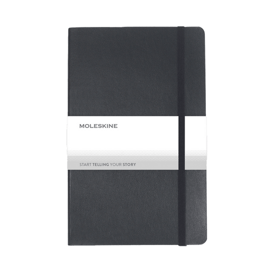 Black Custom Moleskine Soft Cover Ruled Notebook - Large - Corporate Gifts