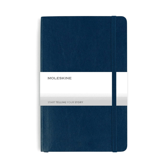 Sapphire Blue Custom Moleskine Soft Cover Ruled Notebook - Large - Corporate Gifts