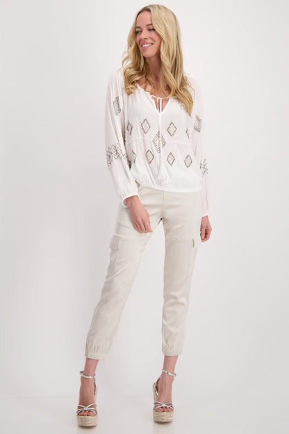 Monari 408704 Off White Blouse - Dotique