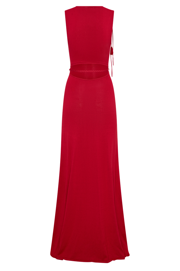 Monay Tulip Maxi Dress - Raspberry