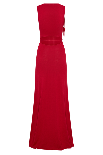 Monay Tulip Maxi Dress - Raspberry