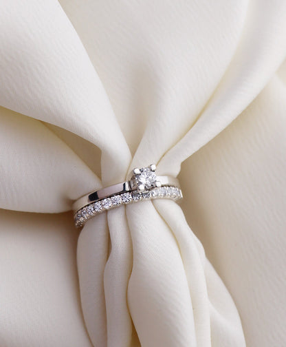 Monet 0,25 ct + Sienna Diamantringar | Vigselring & Förlovningsring Par
