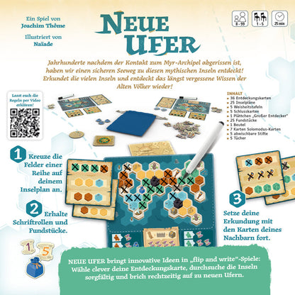 Neue Ufer - Flip 'n' Write Sammelspiel für Familien