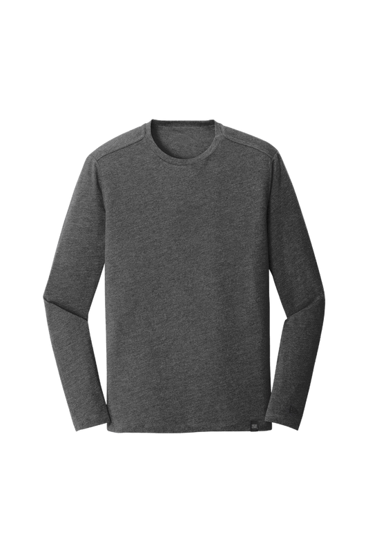 Black Heather / XS Custom New Era Heritage Blend Long Sleeve Crew Tee - Corporate Gifts
