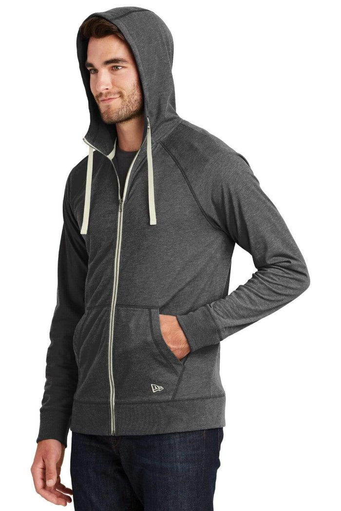 Custom New Era Sueded Cotton Full-Zip Hoodie - Corporate Gifts