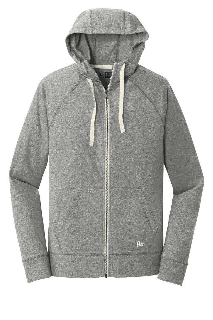 Shadow Grey Heather / XS Custom New Era Sueded Cotton Full-Zip Hoodie - Corporate Gifts